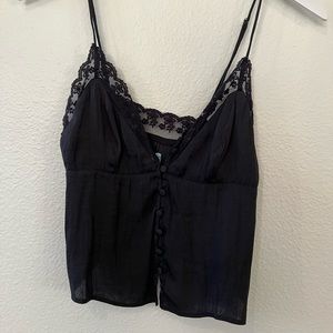 Urban Outfitters lace lined black camisole